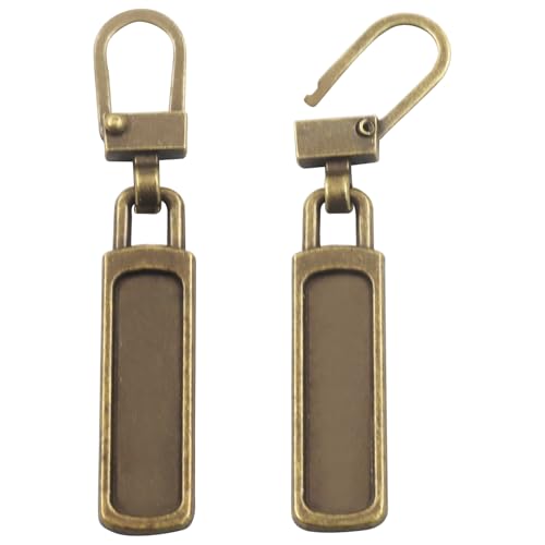Unlorspy 6Pcs Upgraded Zipper Pull Replacements, Universal Detachable Slider Handles for Purses, Jackets, Backpacks, Boots, Coats, Luggage&Jeans(Bronze) - color: Bronze