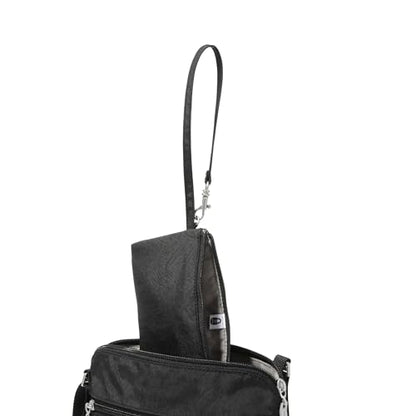 Baggallini Pocket Crossbody Bags for Women 8x8 Small Lightweight Durable Water-resistant Travel Purse W/Rfid - color: Black Zebra