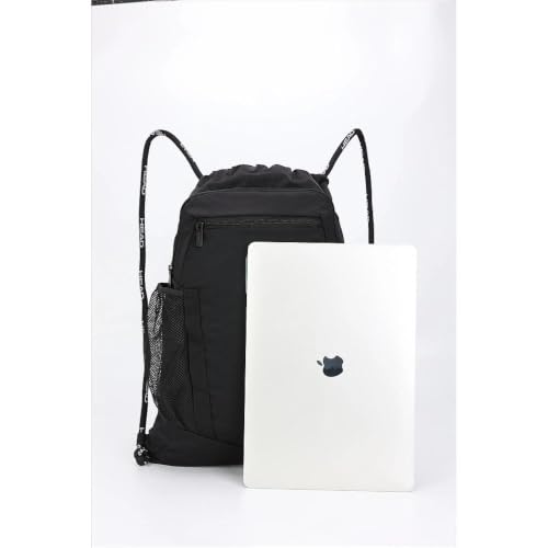 HEAD Men's Drawstring Backpack with Shoe & Phone Pocket,Structured Sports Gym Sack with Bottle Holders for Basketball, Workout, Tennis, Swimming, Travel,Training - color: Dark Grey