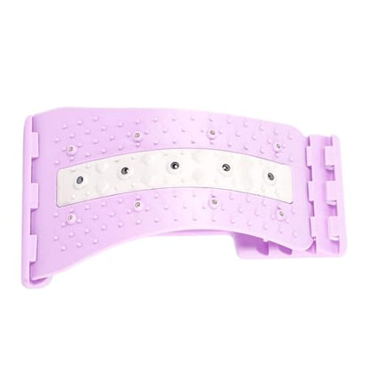 Lower Back Stretcher - 4 Level Adjustable Curved with Massage Points | Back Cracker Board,for Home Gym Yoga Studio Office Car Bedroom Living Room - color: Purple