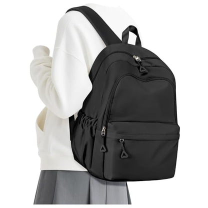 Casual Laptop Backpack for Women Men College Bookbag Waterproof Lightweight School Bag 15.6inch Laptop Daypack Large Capacity School Backpack for Teens Boys Girls, Black - color: Black a
