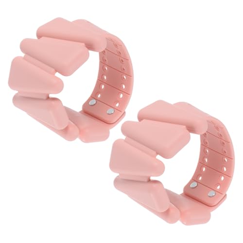 PATIKIL Adjustable Wrist Weights Set of 2, 2Lbs Total (1lb Each) Silicone Ankle Walking Weights for Women Men Bracelets for Training Yoga Jogging Aerobics - color: Light Pink
