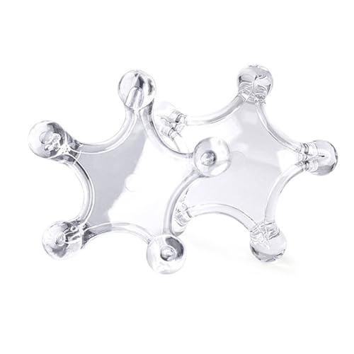 Trigger Point Massage Tools, 2 Pack Easier Grip Star Shaped 5 Legged Pressure Point Handheld Massage Tool for Deep Tissue Pain Relief, Suitable for Full Body (Transparent) - color: Transparent