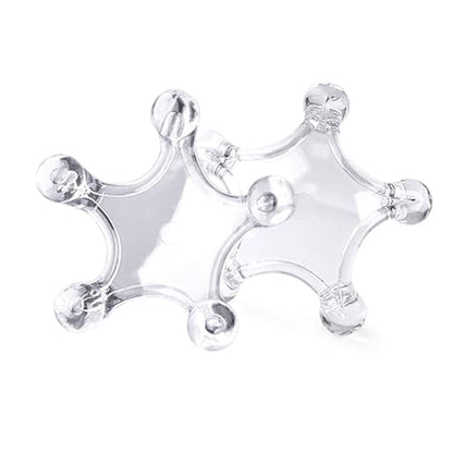 Trigger Point Massage Tools, 2 Pack Easier Grip Star Shaped 5 Legged Pressure Point Handheld Massage Tool for Deep Tissue Pain Relief, Suitable for Full Body (Transparent) - color: Transparent