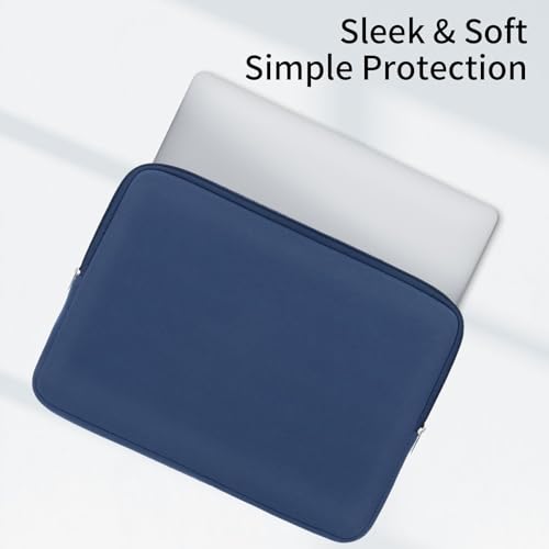 RAINYEAR 11-11.6 Inch Laptop Sleeve Protective Case Soft Carrying Cover Compatible with MacBook Neo A18 11.6" MacBook Air for 11" Notebook Tablet Chromebook (Navy Blue) - color: Navy Blue, size: 11"-11.6"