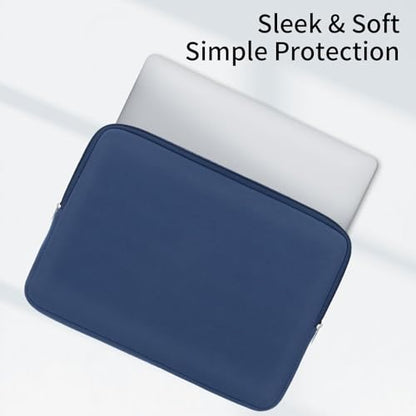 RAINYEAR 13 Inch Laptop Sleeve Compatible with 13.3" MacBook Air/Pro M1 M2 M3 M4 M5 A3449 A3240 A3113 A2681 A2338 Carrying Computer Bag Protective Cover Case (Navy Blue) - color: Navy Blue, size: 13"