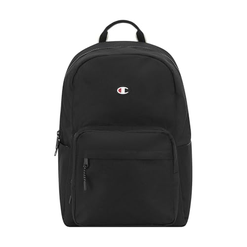 Champion Level Laptop Backpack with Padded Adjustable Straps, Water Bottle Pocket for Work, Travel, Daily Use, Black, One Size - color: Black