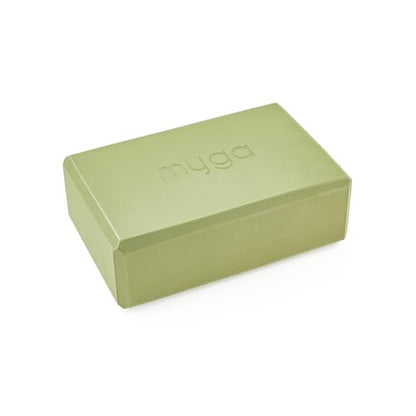 MYGA Yoga Block,Lightweight EVA Foam Yoga Brick,High Density Non-Slip Block for Yoga Poses, Pilates, Balance and Flexibility - color: Moss