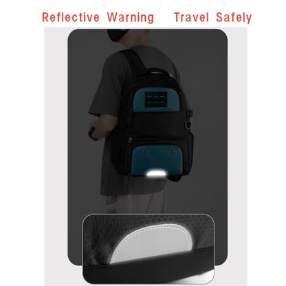 Soccer Bags with Ball Holder and Shoe Compartment Soccer Backpack with Reflective Strips Large Basketball Backpack - color: Blue