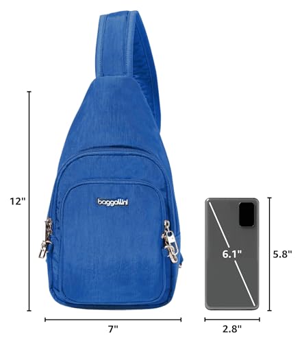 Baggallini Securtex Anti-Theft Daytripper Sling - color: Lapis