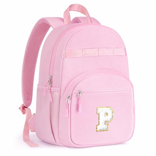 YOOLIFE Kids Backpack for Girls School, Kindergarten Elementary Backpacks School Bookbag, Birthday Gifts for 2 3 4 5 6 7 8 9 10 Year Old Girl Kid Personalized Gifts for Daughter Sister, Pink (P) - color: Pink, size: letter P