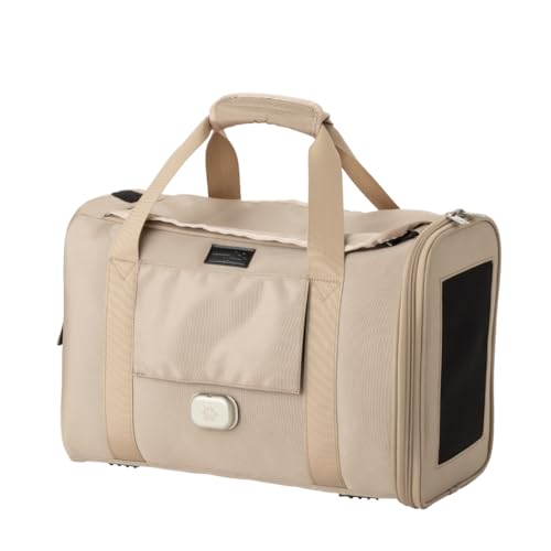 PETiCO NOA 3003 Airline Approved Pet Carrier - Pet Duffle Bag for Small Dogs & Cats Under 9 lbs, Sturdy & Machine Washable with Magnetic Snaps, Small Size, Beige - color: Beige, size: Small