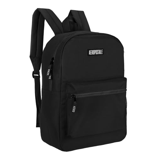 AEROPOSTALE Fieldtrip Unisex Backpack - AE Mens and Womens Bag for Everyday Use - Rubbler Patch Black - color: Black
