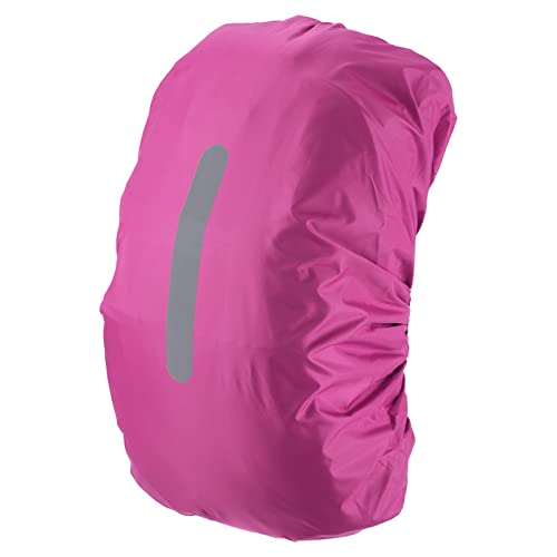PATIKIL Waterproof Backpack Rain Cover, Non-Slip Backpack Cover with Vertical Reflective Strap Stay Dry for Hiking, Camping, Hunting - color: Rose Red, size: XX-Large