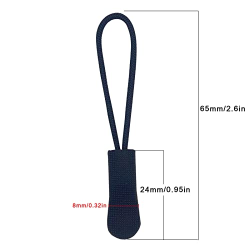Urmspst 20Pcs Zipper Pulls Replacement Zipper Tabs, Navy Blue - color: 06. Navy blue