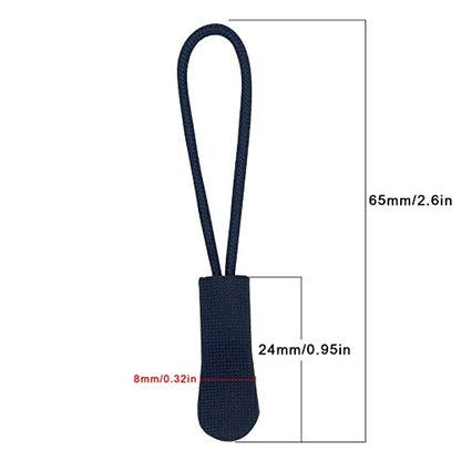 Urmspst 20Pcs Zipper Pulls Replacement Zipper Tabs, Navy Blue - color: 06. Navy blue