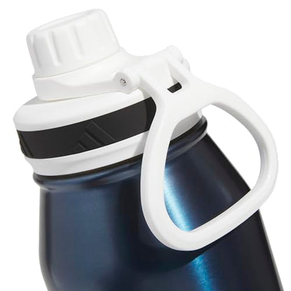 adidas Metal Water Bottle 1L - color: Mineral Blue/White/Black/L