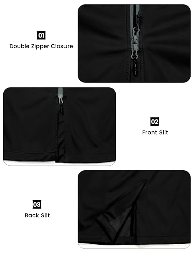 Little Donkey Andy Women's Lightweight Softshell Vest, Windproof Sleeveless Jacket for Running Hiking Travel - color: Black-long, size: Medium