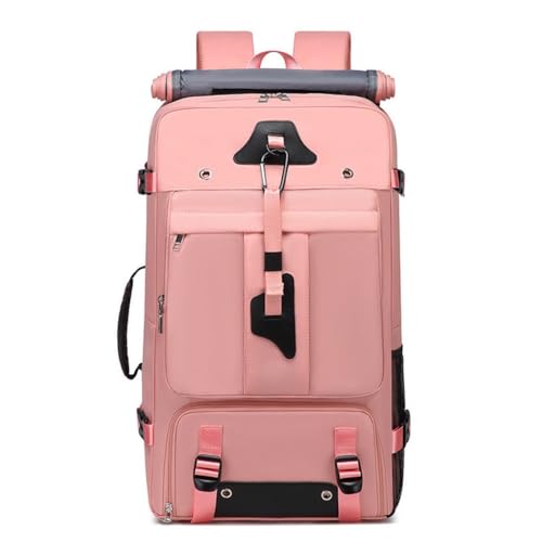 Travel Backpack with Shoe Compartment for Men, Water-resistant Large Luggage Weekender Bag Daypack for Sports 30L - color: Pink 2