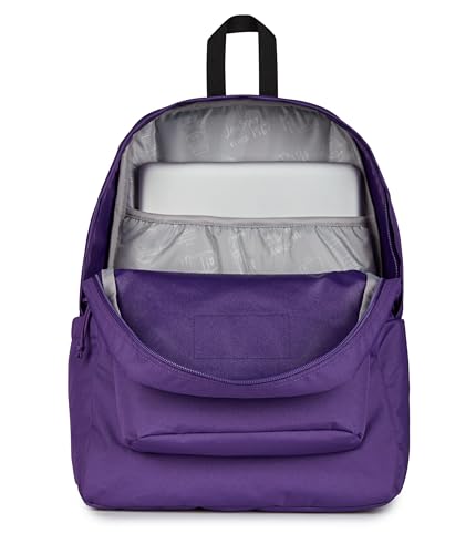 JanSport SuperBreak Plus Backpack with Padded 15-inch Laptop Sleeve and Integrated Bottle Pocket - Spacious and Durable Daypack for Work and Travel, Grape Jelly - color: Grape Jelly