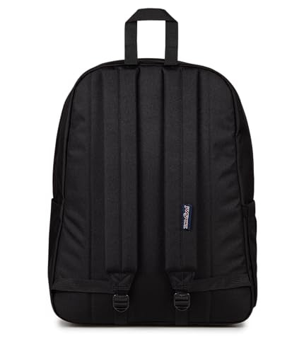 JanSport SuperBreak Plus Backpack with Padded 15-inch Laptop Sleeve and Integrated Bottle Pocket - Spacious and Durable Daypack for Work and Travel - Monochrome Black - color: Monochrome Black