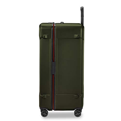 Briggs & Riley 32 Inch Extra Large Trunk Checked Luggage - Maximum Capacity Hard Shell Heavy Duty Travel Suitcase with 360-Degree Spinner Wheels - TSA Lock - Torq Collection - Hunter Green - color: Hunter, size: 32"