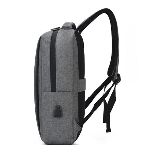 Business Laptop Backpack with USB Port, Minimalist Design, Water Resistant, Black