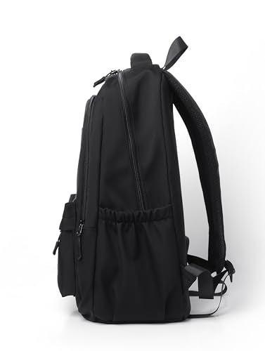 Water-Resistant Casual Backpack – Lightweight Travel Daypack with Laptop Compartment & Multi-Pocket Design (Grey) - color: Grey