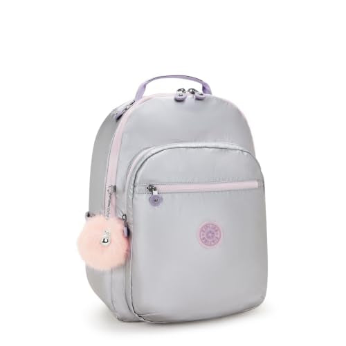 Kipling Women's Seoul Gm Backpack - color: Silver Glow Met, size: 12.75''L x 17.25''H x 8''D