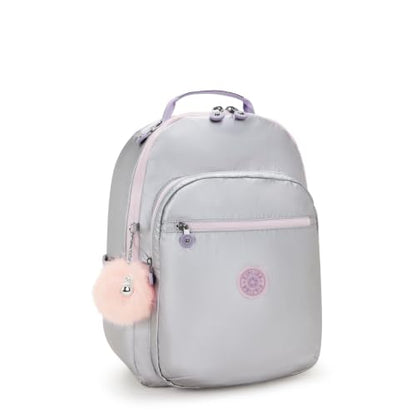 Kipling Women's Seoul Gm Backpack - color: Silver Glow Met, size: 12.75''L x 17.25''H x 8''D