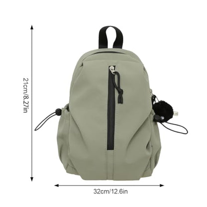 Nylon Waterproof Backpack for Women - Stylish & Lightweight Daypack for Commute, Work & Travel, Green - color: Green