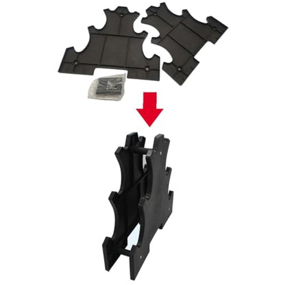 Triangular 3-Tier Dumbbell Rack - Compact Home Gym Black Storage Stand, Space-Saving Fitness Organizer, Easy To Install