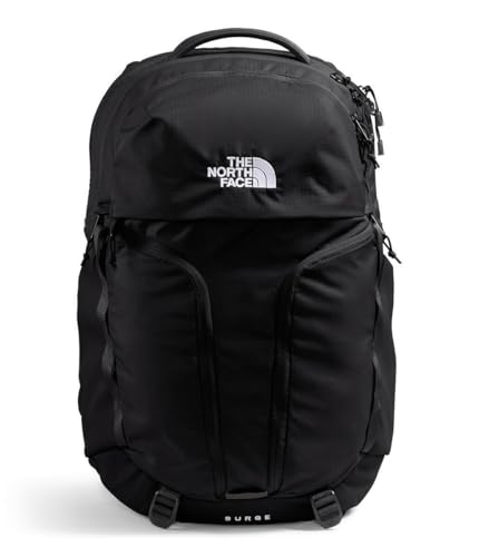The North Face Women's Surge Commuter Laptop Backpack - Everyday Travel Bag, Laptop Sleeve, Water-Repellent, TNF Black/TNF Black-NPF, One Size - color: Tnf Black/Tnf Black-npf