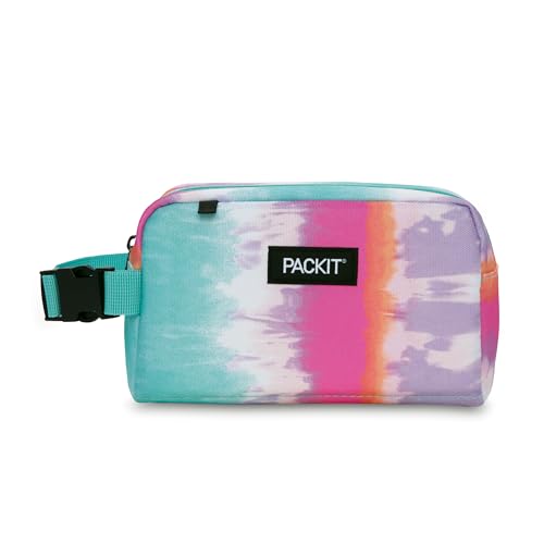 PackIt Freezable Snack Box, Tie Dye Sorbet, Built with EcoFreeze Technology, Collapsible, Reusable, Zip Closure with Buckle Handle, Designed For Work Snacks, Fresh Snacks On the Go, Adults - color: Multicolor/Assorted