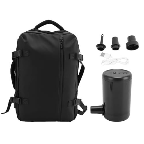 POCREATION Travel Backpack, USB Charging, Large Capacity Wet Dry Separation, Nylon Bag for Outdoor Activities