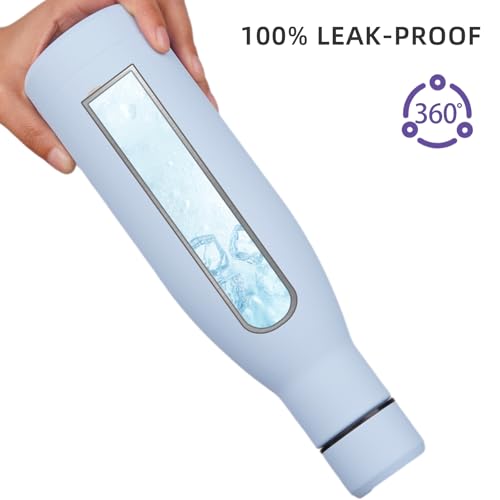 BJPKPK 12 oz Small Water Bottle, Reusable Insulated Stainless Steel Flask - color: Sky Blue, size: 12 Ounces
