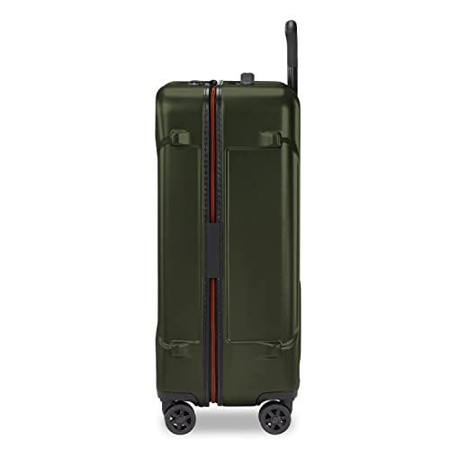 Briggs & Riley 27 Inch Medium Checked Luggage - Hardshell Heavy Duty Travel Suitcase Spinner with TSA Lock - Integrated Garment Compartment System - Torq Collection - Hunter Green - color: Hunter, size: 27"