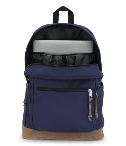JanSport Right Pack Backpack - Durable Daypack with Padded 15" Laptop Sleeve, Spacious Main Compartment & Integrated Water Bottle Pocket - Navy - color: Navy
