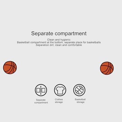 Basketball Backpack, Large Capacity Sports Bag with Laptop Ball Compartment, Soccer Backpack, For Men Using in Sports, Gym, Travel - color: Black