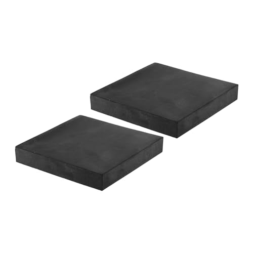 PATIKIL Rubber Anti-Vibration Pads, 2 Pcs Square Vibration Isolation Mats 6" x 6" x 1" for HVAC Air Conditioner Air Compressor Washer Dryer, Black - size: 6" x 6" x 1"
