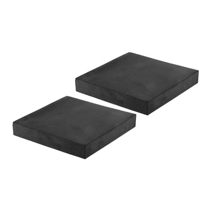 PATIKIL Rubber Anti-Vibration Pads, 2 Pcs Square Vibration Isolation Mats 6" x 6" x 1" for HVAC Air Conditioner Air Compressor Washer Dryer, Black - size: 6" x 6" x 1"