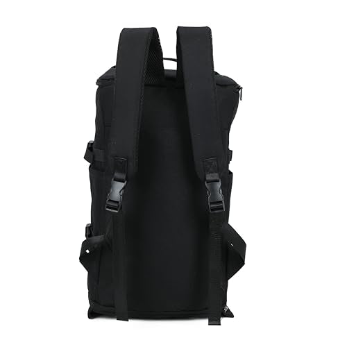 Gym Duffle Bag Backpack for Men Women with Shoes Compartment Waterproof Large Travel Duffle Bag Weekender Overnight Bag with Wet Pocket (005-Black)