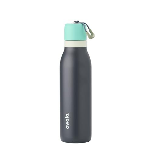 Owala FreeSip Twist Insulated Stainless Steel Water Bottle with Straw for Sports and Travel, BPA-Free, 18-oz, Blue/Grey (Foggy Tide) - color: Foggy Tide, size: 18 Ounces