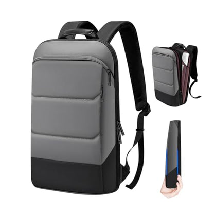 ZINZ Laptop Backpack 17.3 Inch Business Travel Backpack, Water Resistant Large Daypack Bag for Men Women - Gray&Black edge - color: Gray&black Edge