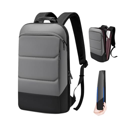 ZINZ Laptop Backpack 17.3 Inch Business Travel Backpack, Water Resistant Large Daypack Bag for Men Women - Gray&Black edge - color: Gray&black Edge