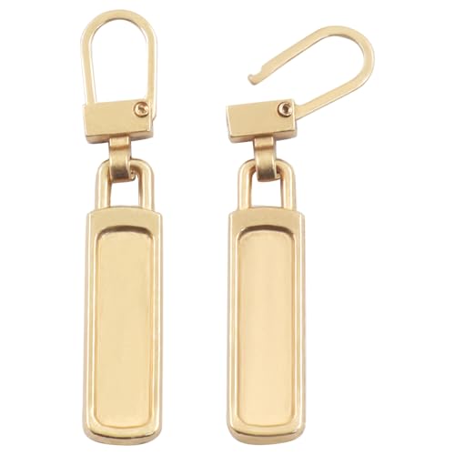 Unlorspy 6Pcs Upgraded Zipper Pull Replacements, Universal Detachable Slider Handles for Purses, Jackets, Backpacks, Boots, Coats, Luggage&Jeans(Gold) - color: Gold