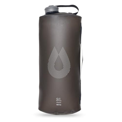 HydraPak Seeker - Collapsible Camping Water Storage (3L) - BPA & PVC Free, Hydration Reservoir Bag, Leak Proof - Mammoth Grey - color: Mammoth Grey, size: 3 Liter