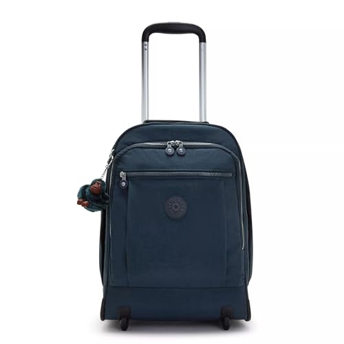 Kipling Women's Gaze Large Rolling, Durable, Wheeled Backpack with Adjustable Shoulder Straps, Nylon Book Bag, True Blue Tonal, 8.25" L x 17.25" H x 12.25" D,100352251 - color: True Blue Tonal