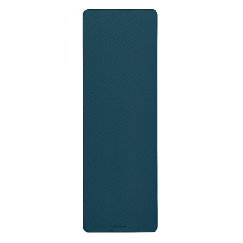 Retrospec Zuma Yoga Mat | 1/2 Inch Thick Non Slip Workout Mat | TPE Exercise Mat for Yoga, Pilates & Stretching | 72x24in - color: Ocean Blue