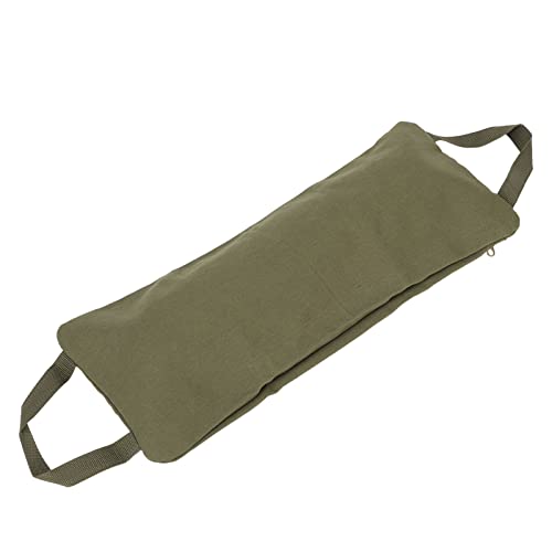 Green Yoga Sand Bag with Handle, Portable Fillable Yoga Canvas Sandbags for Workout, Adjustable Weighted Sandbag for Yoga Training and Pilates, Durable 12OZ Canvas Materia